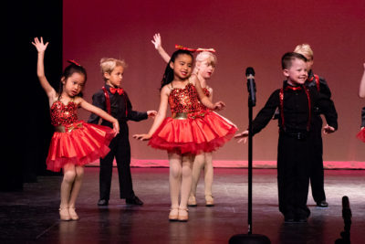 Small Children dressed as dancers